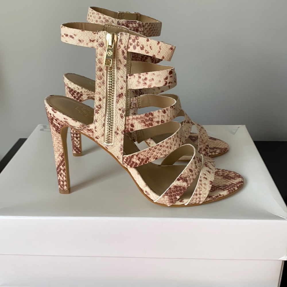 Ann Taylor Phython Embossed Sandals